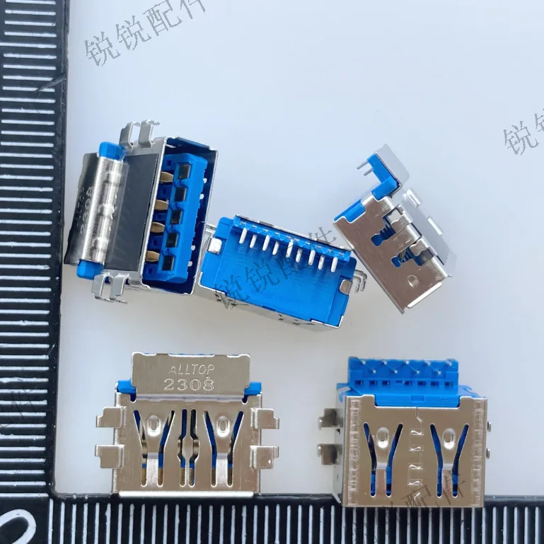 

Для ноутбука USB короткий корпус, женское сиденье 9-контактный синий резиновый сердечник, тонущая пластина, разъем USB3.0, интерфейс зарядки