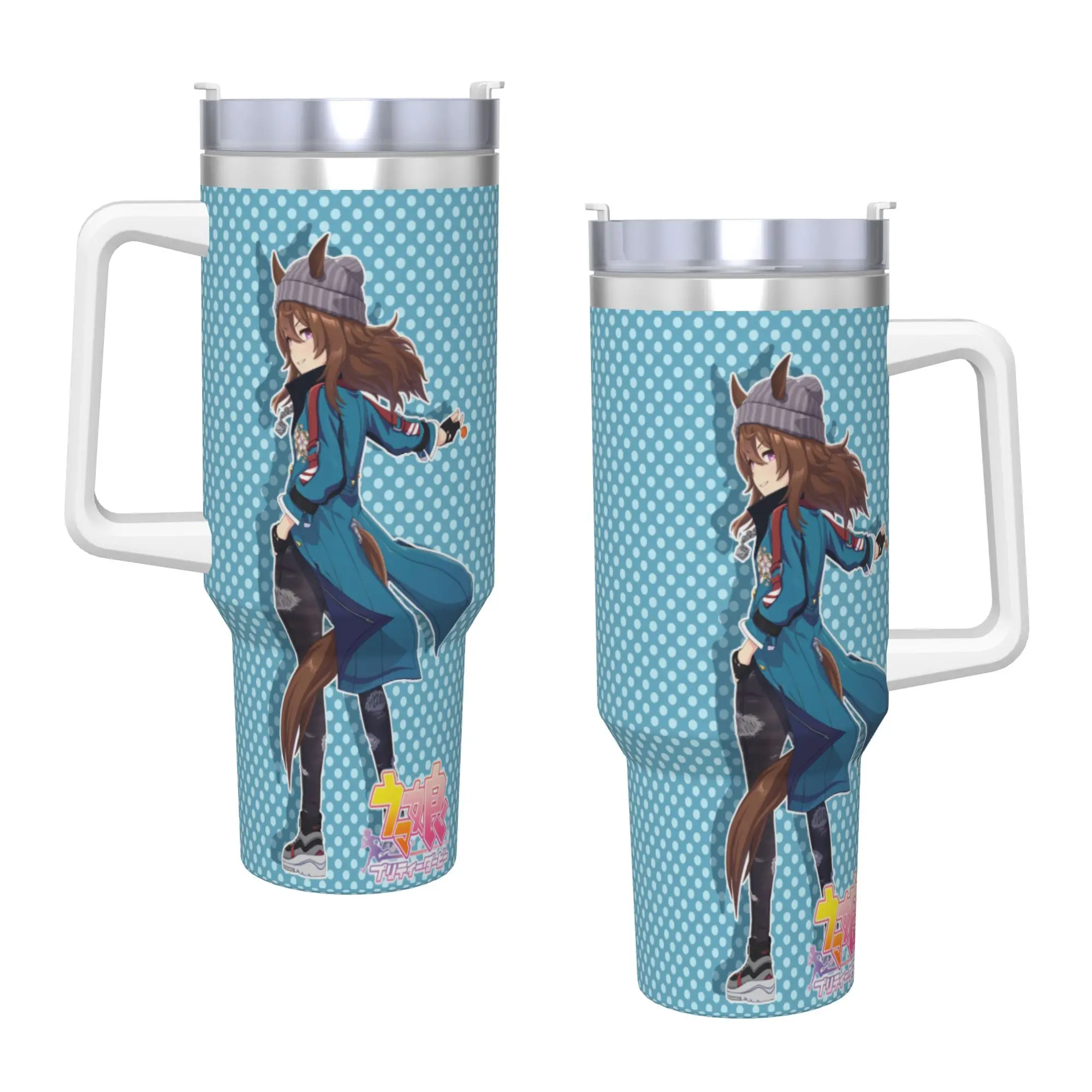Stainless Steel Tumbler Nakayama Festa UmaMusume Pretty Derby Car Mugs With Straws  Camping Cold and Hot Water Bottle offee Mug