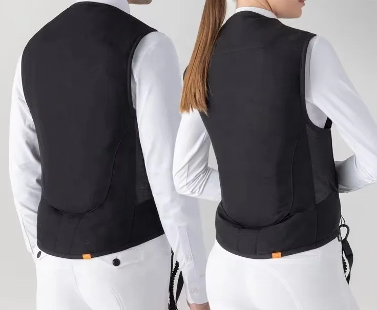 Equestrian riding airbag vest and jacket Durable nylon and elastane material protection Racing model vest view 4