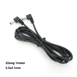 0.2m 1m 2m DC male to male Power Plug L-shaped 5.5X2.1mm 5.5*2.1 male 90 Right Angle Jack extend Cord Connector Cable 22AWG 3A
