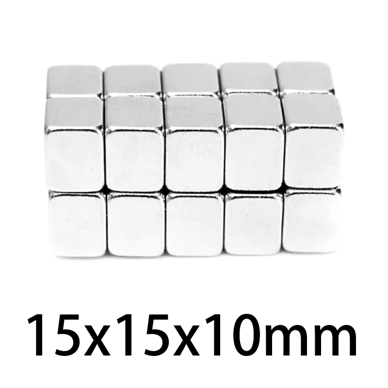 2/5/10/15/20/30PCS 15x15x10mm Strong Powerful Magnet N35 Block Rectangular Neodymium Magnet 15mm x 15mm x 10mm Permanent Magnets