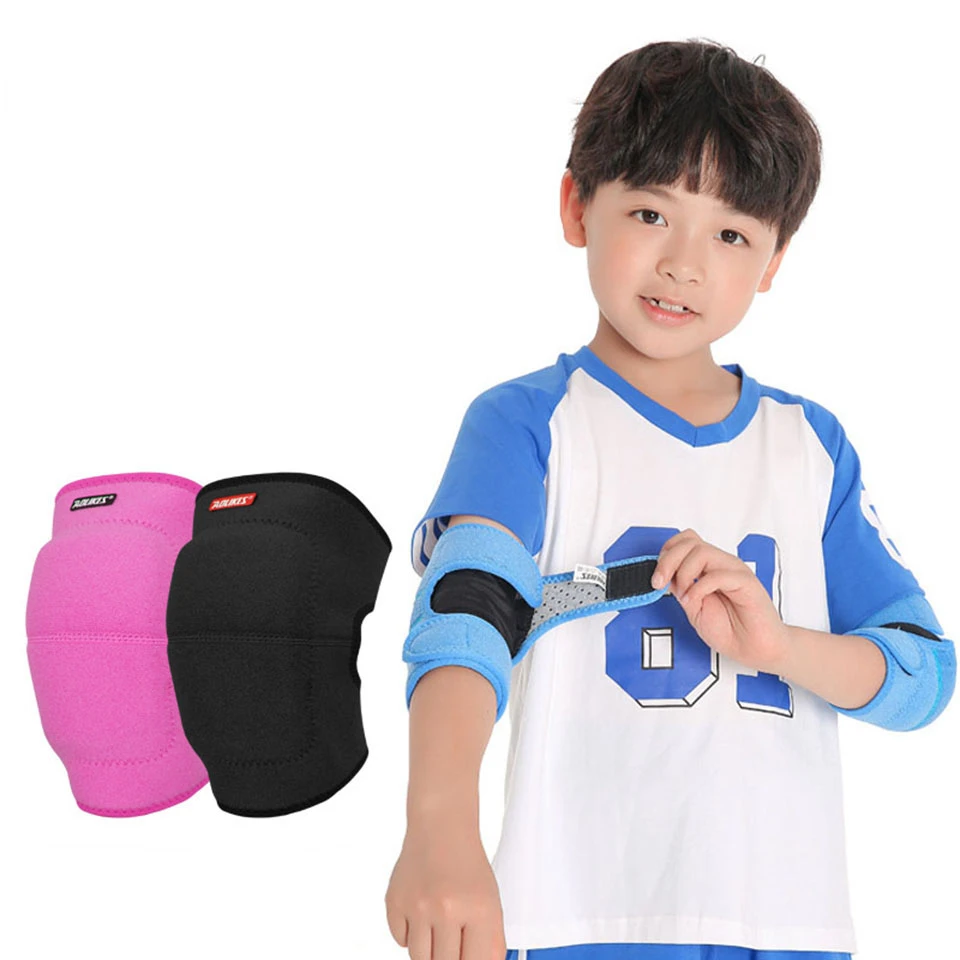 1 Pair Thick Sponge Elbow Brace Support Pads Kids Sport Roller Skating Cycling Skateboard Elbow Protector For Children