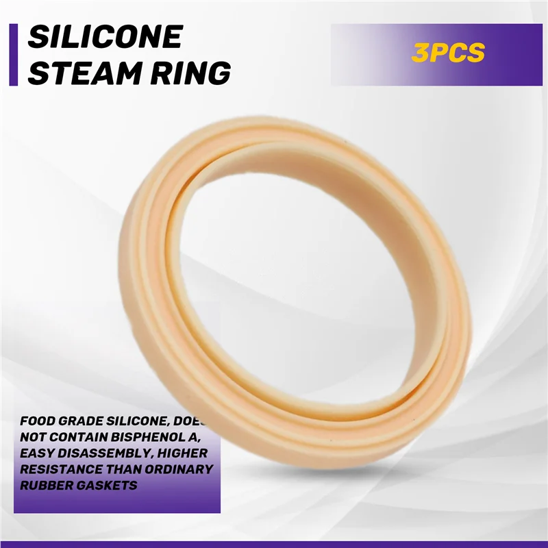 A05G-3Pack Silicone Steam Ring, Grouphead Gasket 54Mm Parts For Breville Espresso Machine 878/870/860/840/810/500/450/ Sage 500/