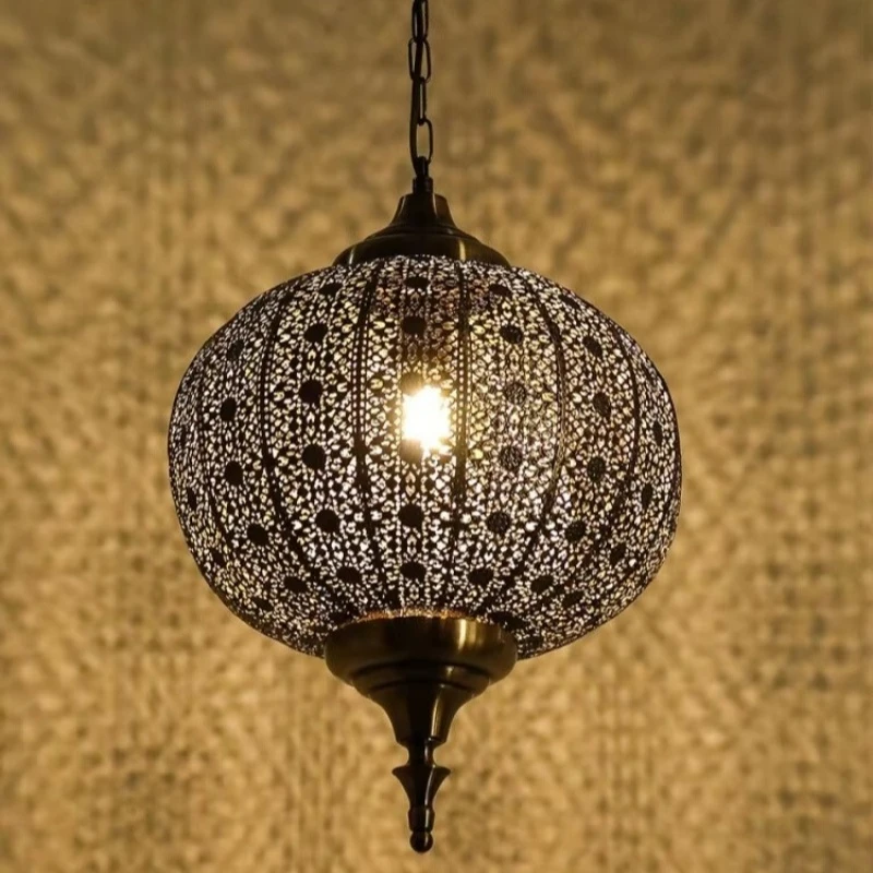 

Southeast Asian Thai Design Iron Art Decorative Pendant Lights Led Retro Vintage Hanging Lamp Restaurant Salon Tea Room Balcony