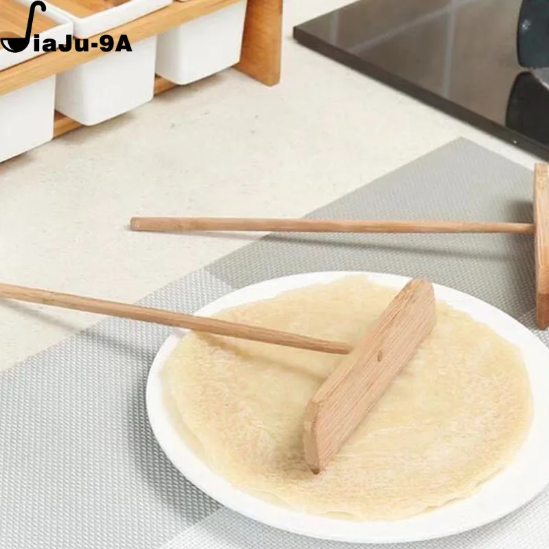 T-Shaped Pancake Utensils Wooden Pancake Shelf Spreader Stick Non-Stick Spreading Pie Pancake Tools Restaurant Home Kitchen