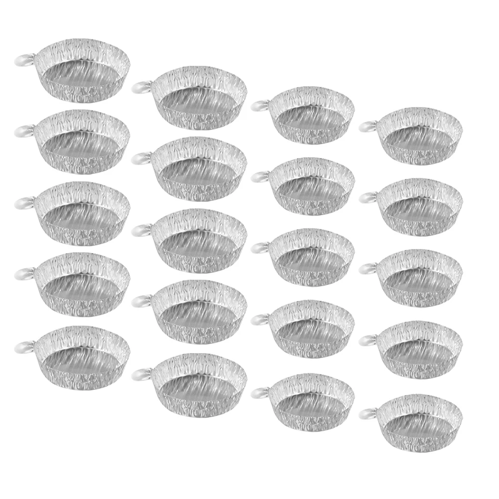 

100 Pcs Weighing Dish Food Samples Tray Silver Aluminum Foil Kitchen Scale Bowl