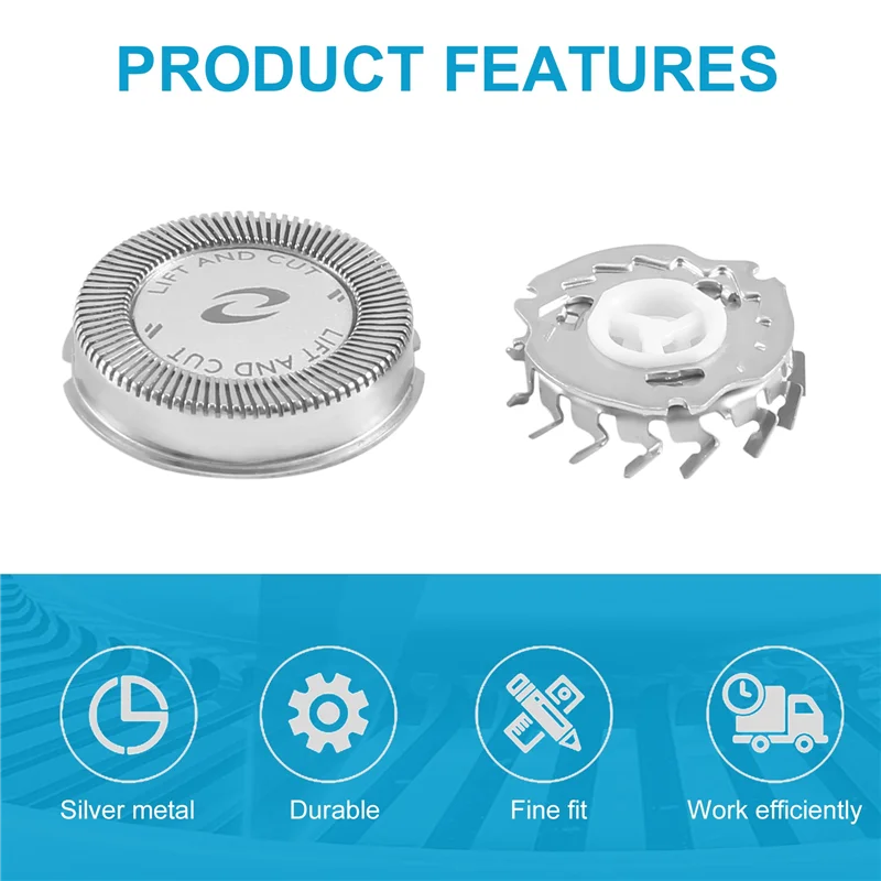 A94E-4Pcs استبدال ماكينة حلاقة رئيس شفرة القواطع ل Norelco HQ3 HQ30/HQ32/HQ36/HQ300، فضي