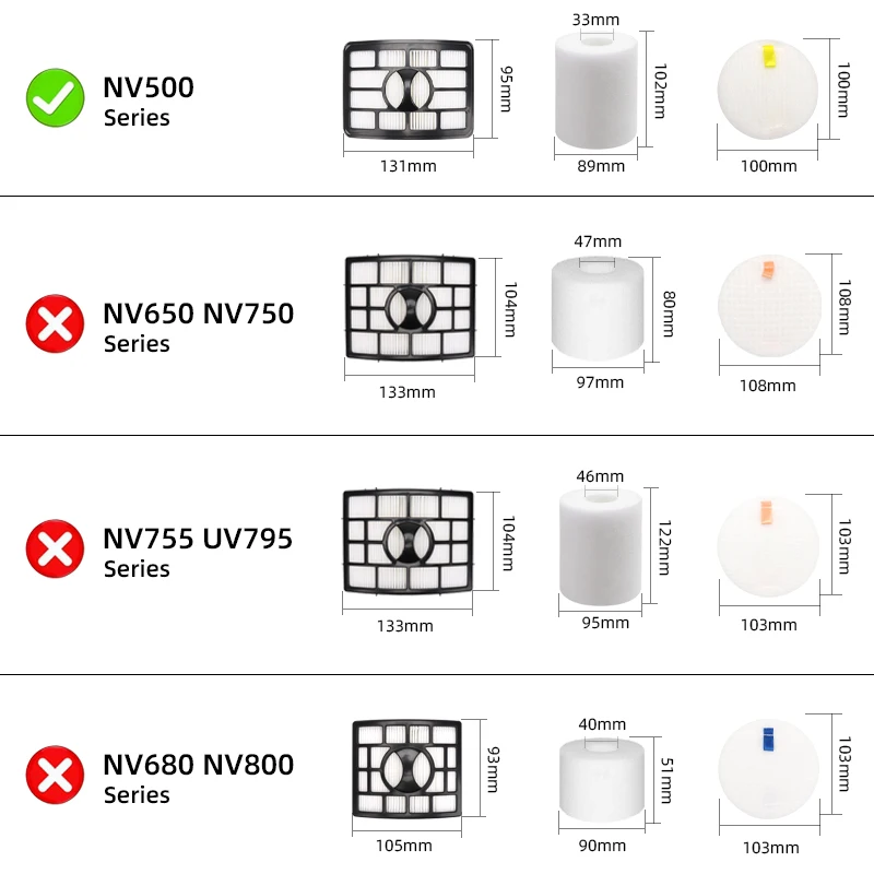 Substituição do Filtro HEPA Para Tubarão NV500 NV501 NV502 UV560 Rotator Profissional Lift-Away Aspirador de pó Acessórios