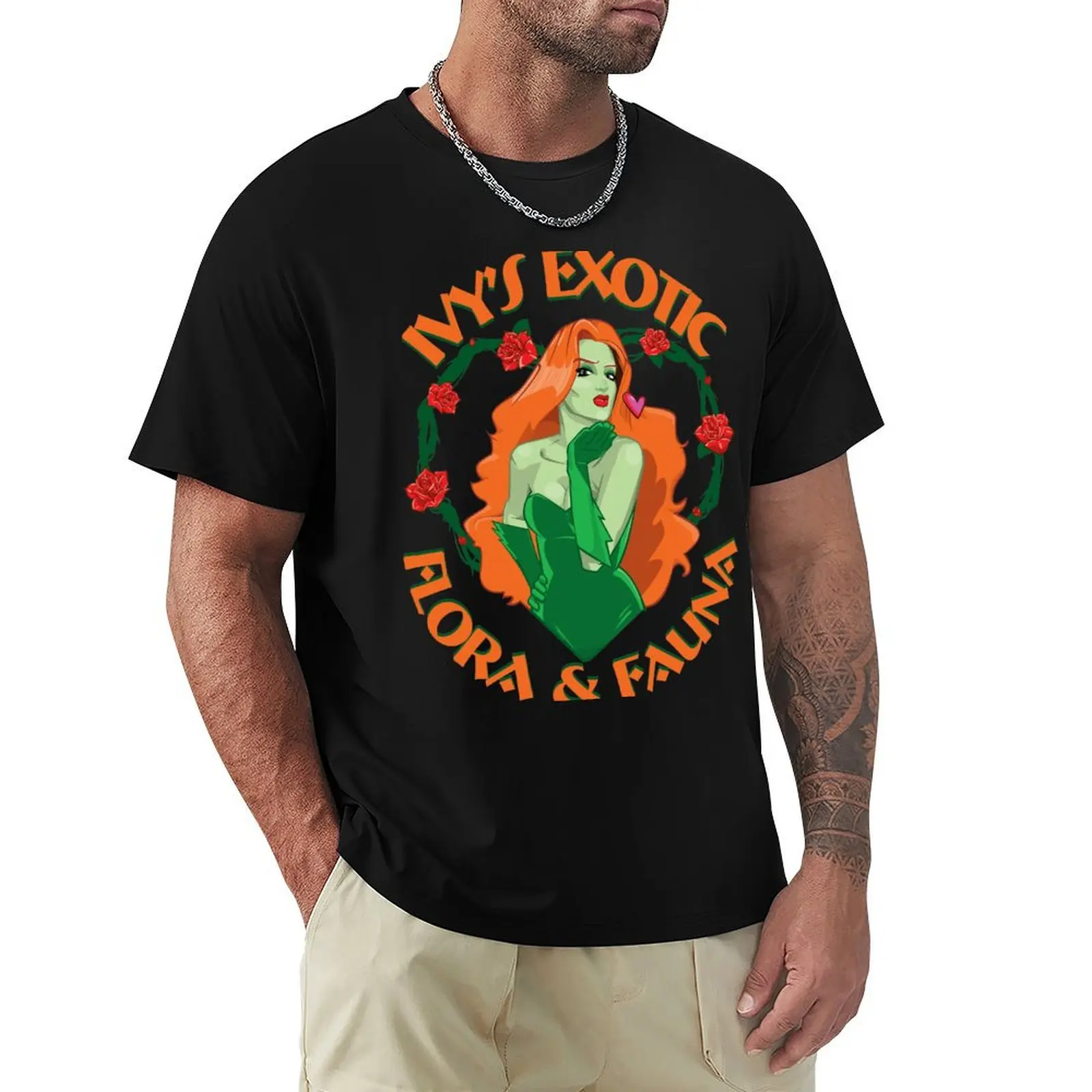 Ivy's Exotic Flora & Fauna T-Shirt Summer Print Short Sleeve Tee
