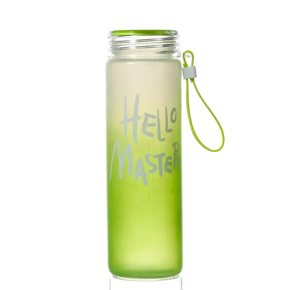 Frosted Colorful Cup Glass Heat-resistant Gradual Change Color Portable Water Cup Gift Cup