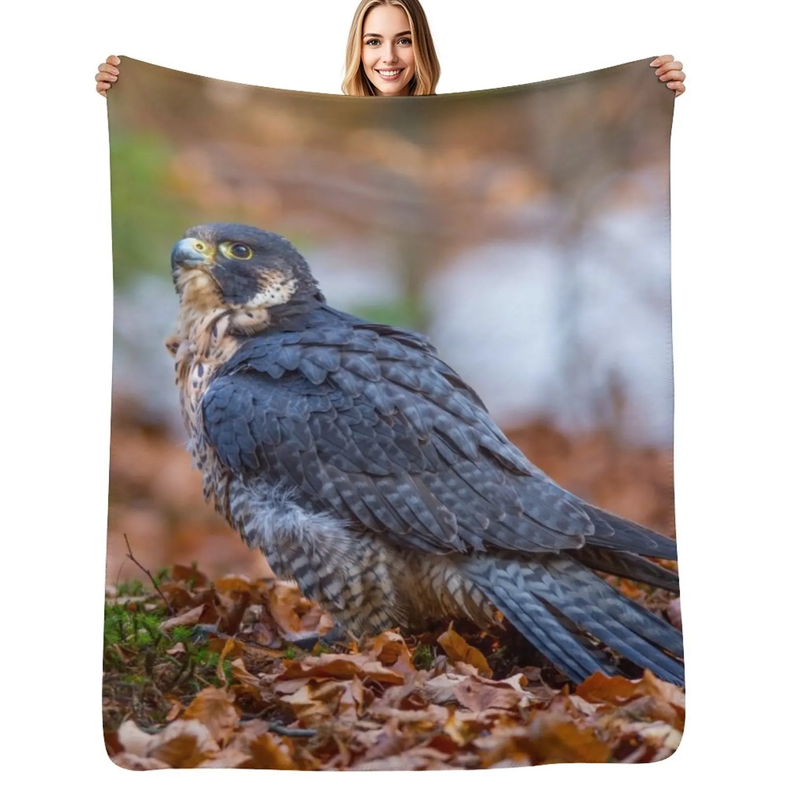 

Peregrine Falcon Throw Blanket Beautifuls Heavy Custom Winter beds Blankets