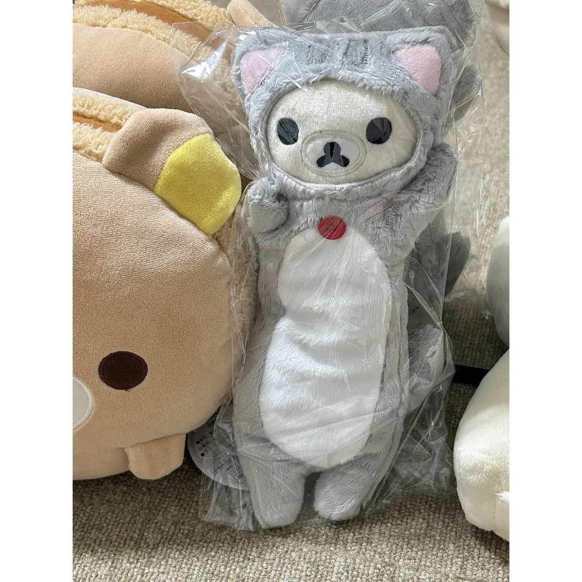 Śliczny Rilakkuma Korilakkuma Cat pluszowy piórnik Case dziewczyny pojemnik na długopisy organizer na kosmetyki torby etui do szkoły