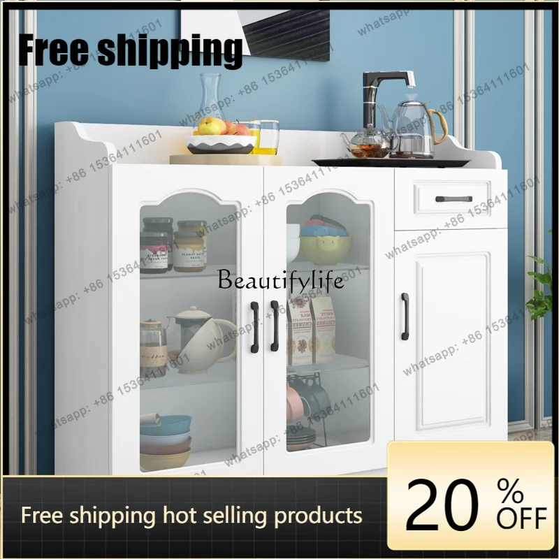 JJ Simple modern living room dining side cabinet tea locker