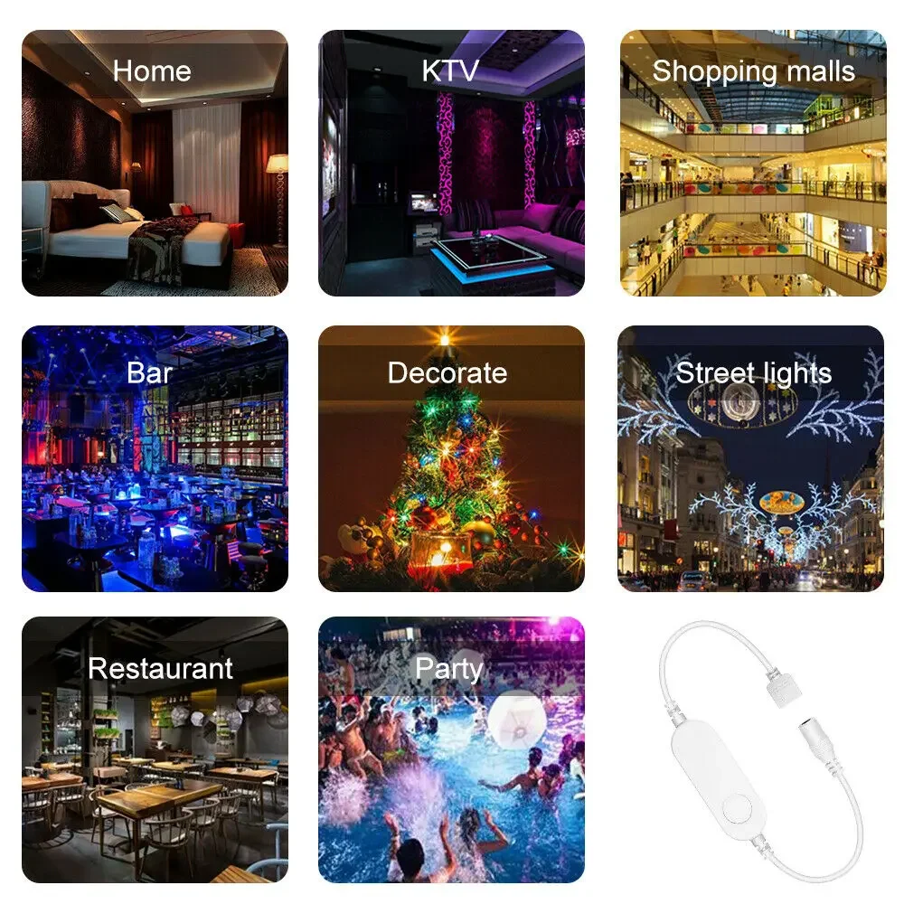 Mini Tuya Wifi Led Dimmer DC12 DC24V 5050 COB CCT/RGB/RGBW/RGBCCT Led Light Strip Single Color Controller Voice for Alexa Google