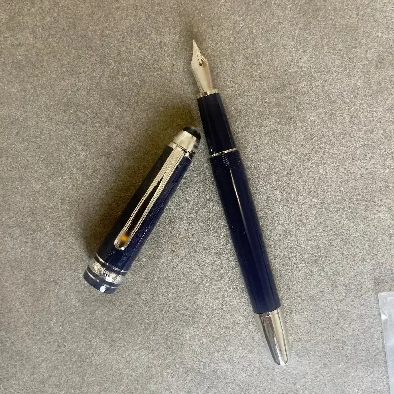 

Rare 145 Prince Luxury Fountain Pen Rollerball Pen Blue and Black Color MB Nib Business Cute Writing Gifts
