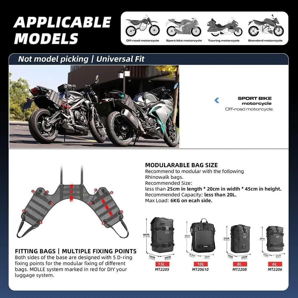 Motorcycle Fuel Tank Vest Backpack Oxford Anti Splashing Wear Resistant Multi Functional Universal Chaleco Moto