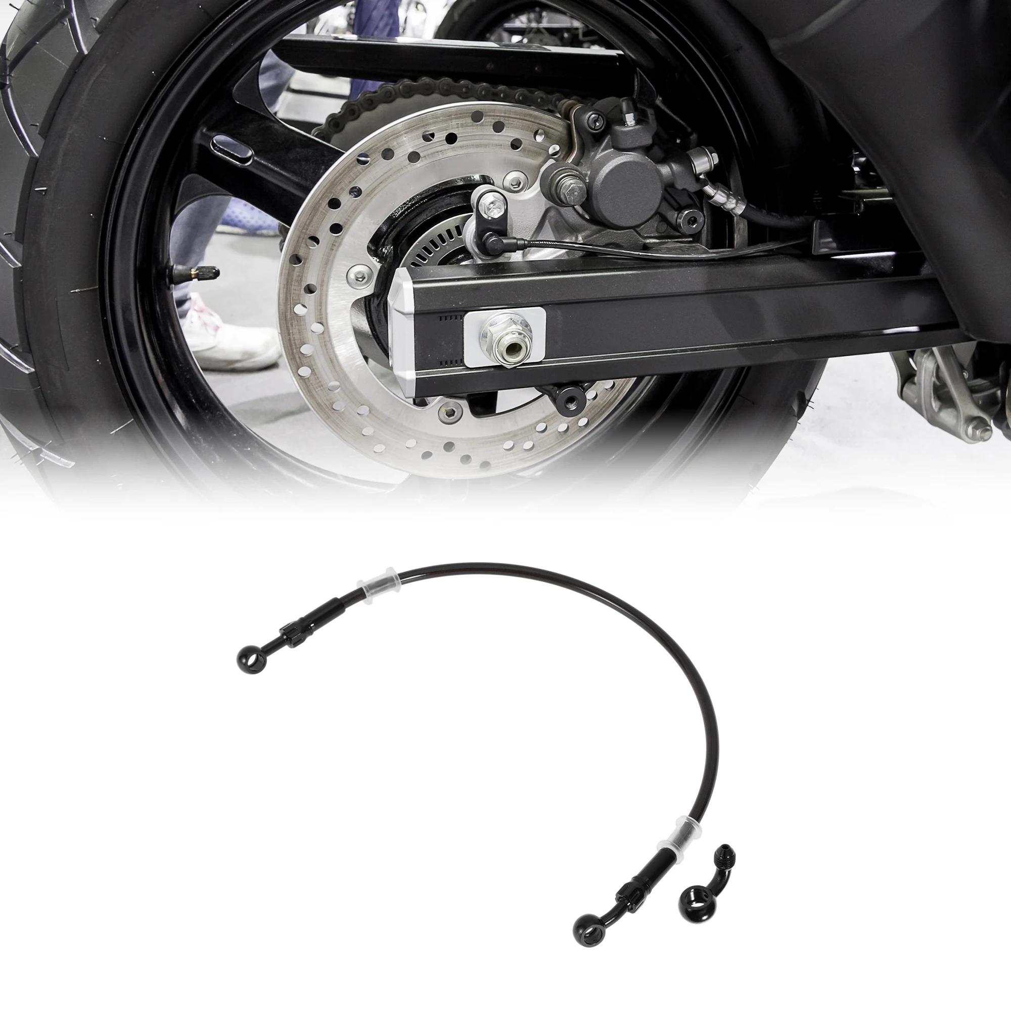 

Motoforti 50 см мотоциклетный тормозной шланг сцепления, нейлоновая проволока из нержавеющей стали, оплетка из искусственной кожи