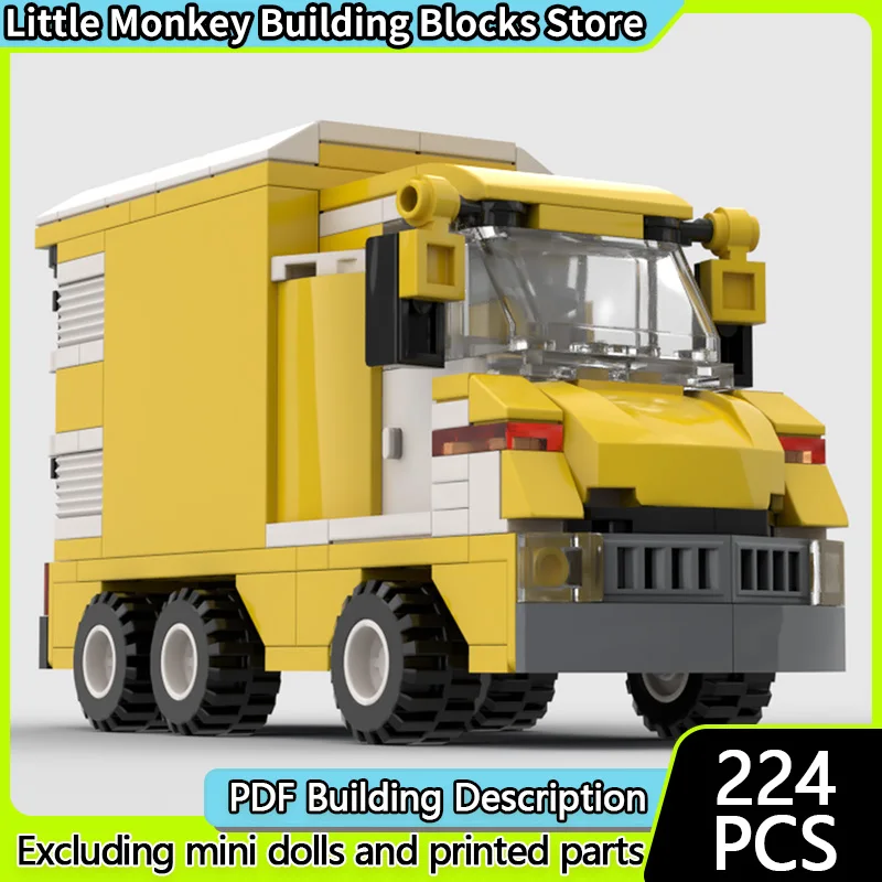 

Speed Racing Car Model MOC Building Bricks Yellow Mini Transport Modular Technology Children Holiday Gifts Assemble Toys Suit