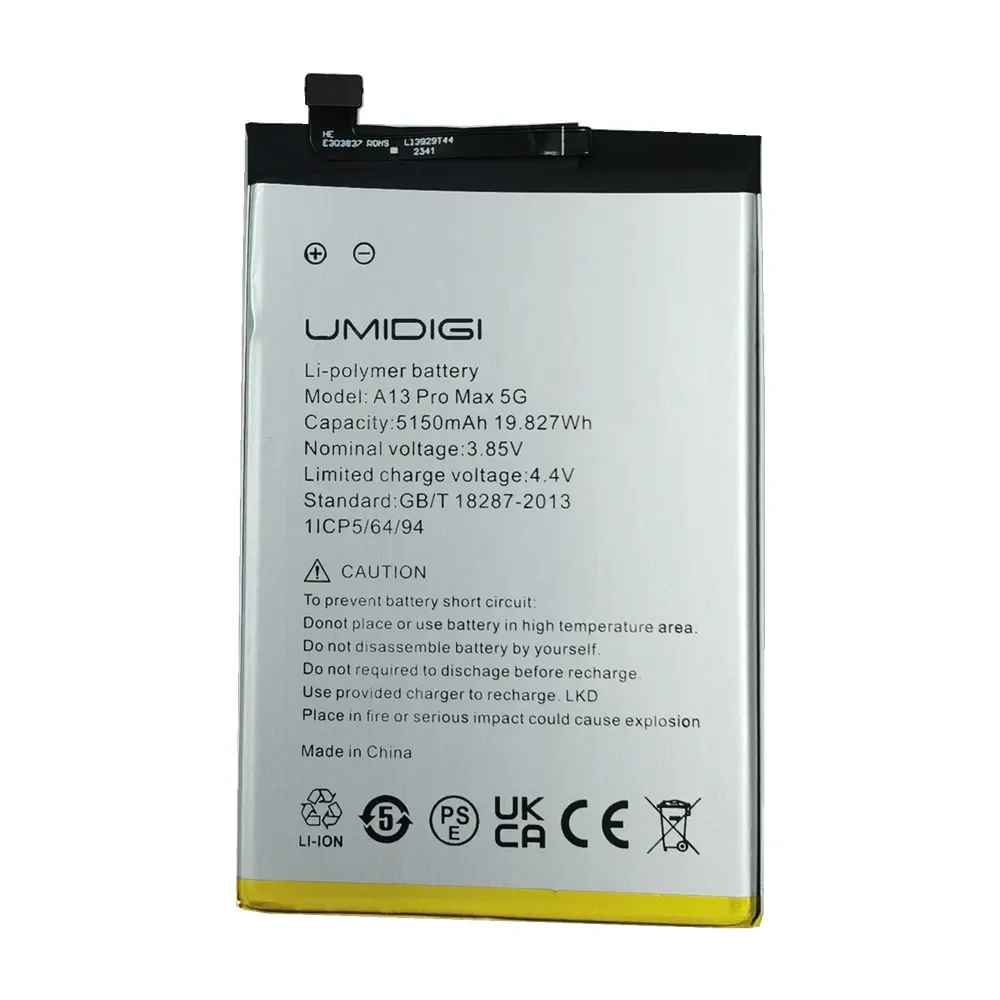 2025 anni UMI A13Pro Max Batteria originale per Umidigi A13 Pro Max 5G Batteria del telefono cellulare Bateria Batterie Consegna veloce