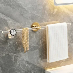 Gold Silver Bath Towel Bar Roll Tissue Paper Holder Rack For Bathroom Storage Shelf Hanger Toilet Toiletries Kitchen Accessories