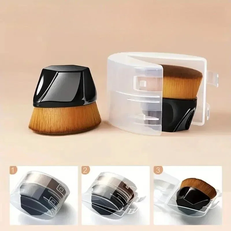 新しいマジックメイクBBクリームブラシ、ファンデーション不要、リキッド、軽量、高密度繊維ヘア、持ち運び簡単、女の子向け美容ツール