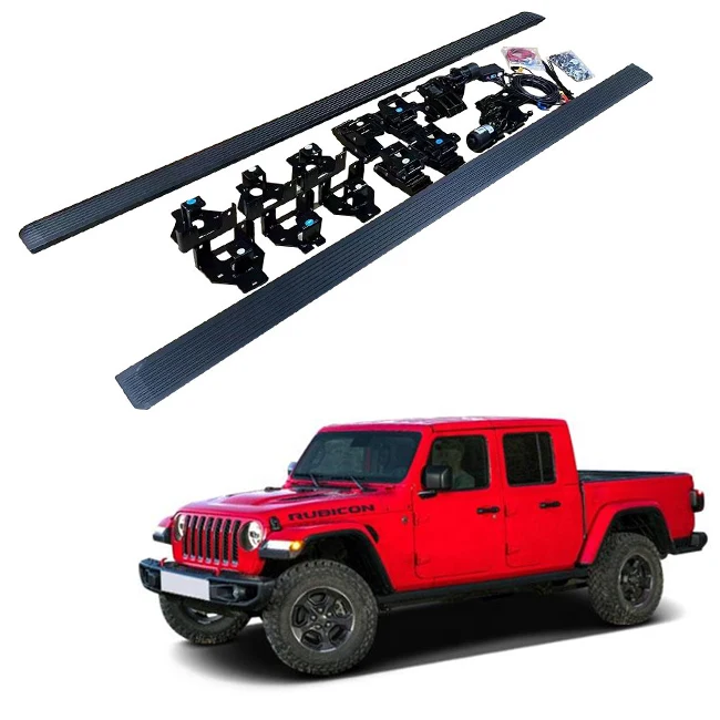 

Wholesale Auto Parts Pickup Electric Side Step Truck Aluminum Foot Step Automatic Running Boards For Jeep Gladiator JT 2022