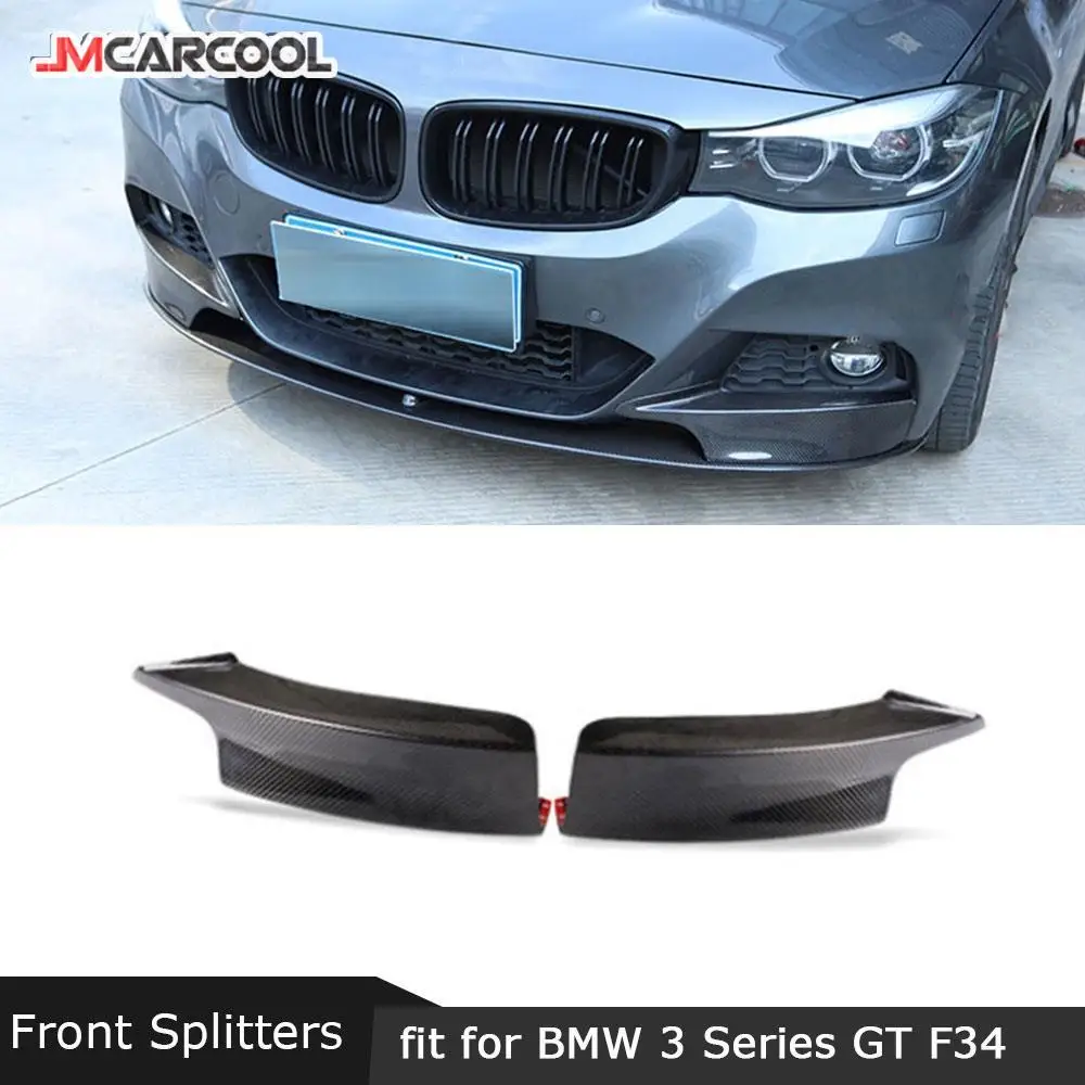 

For BMW 3 Series GT F34 M Sport 2014-2018 Front Lip Splitters Cupwings Carbon Fiber / FRP Bumper Aprons Trims