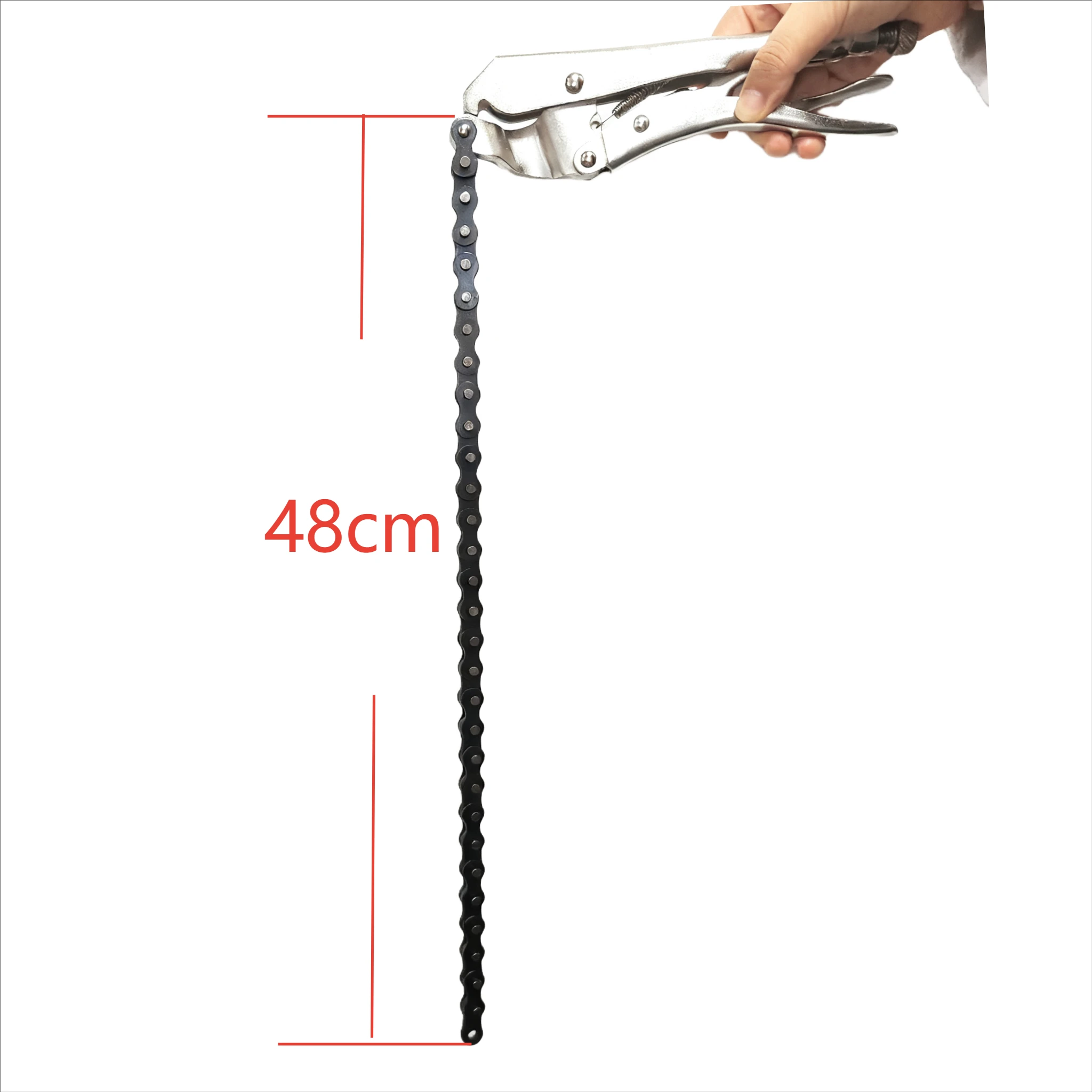 Locking Chain Clamp, 9-Inch Locking Chain Pliers with 48cm Chain, 10 cm Diameter, Quick Release