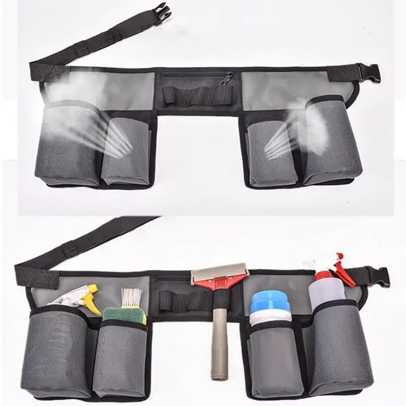 Imagem -04 - Jardinagem Tool Kit com Bolsos Fanny Pack Cintura Bolsa Avental Suprimentos de Limpeza Limpeza Caddy