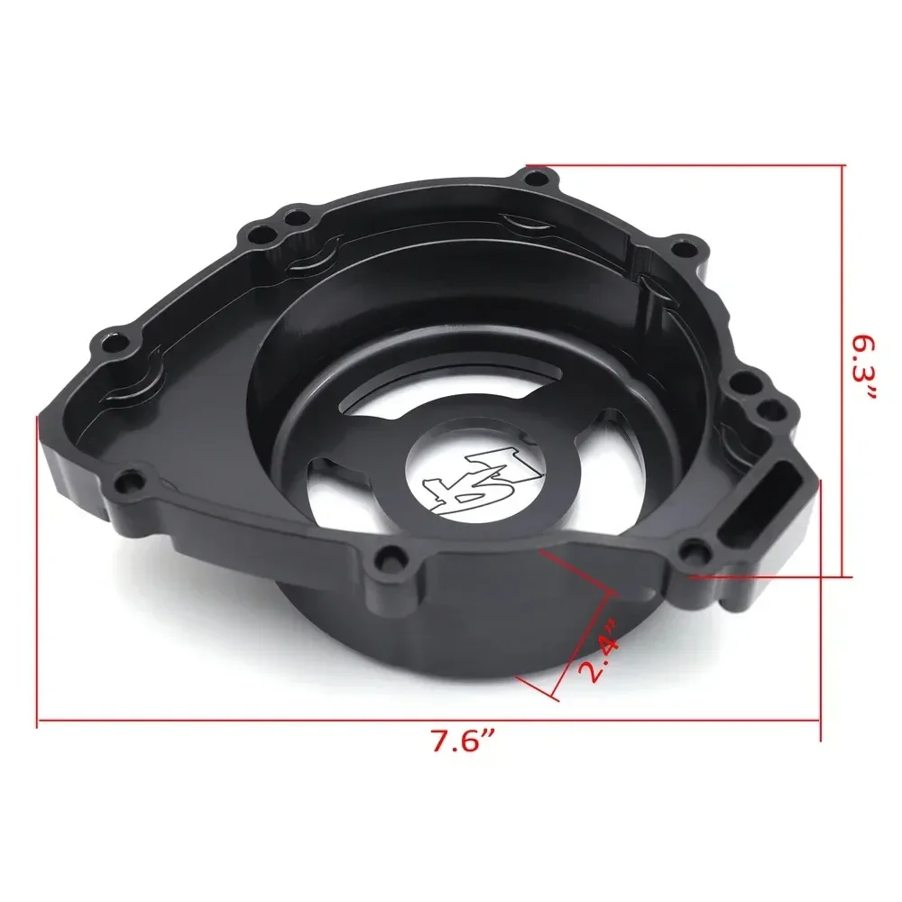 Left Clear Stator Engine Cover For Yamaha YZF R1 2009-2014 Motorcycle Parts Black Crankcase Case