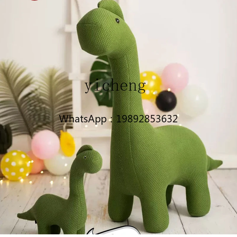 ZZ Children's Knitted Animal Stool Cartoon Oversized Dinosaur Stool Sofa Seat
