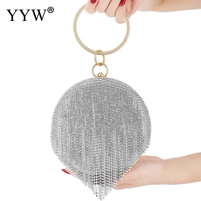 Rhinestones Tassel Clutch Diamonds Evening Bags Ladies Luxury Handbags Women Bags Designer Glitter Clutch Bag Wedding Party