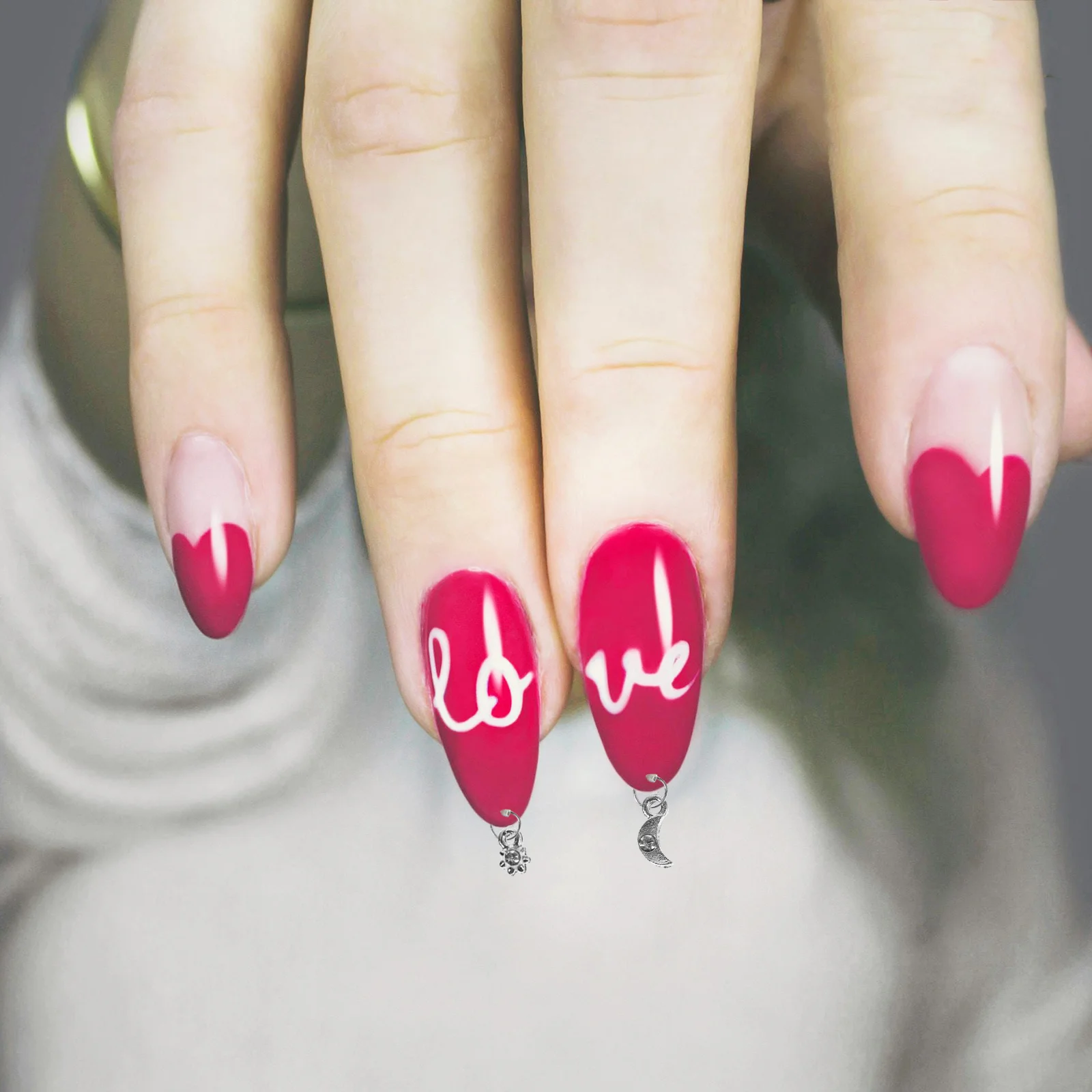 2 Zestawy Ozdób do Paznokci, Wiszące Dekoracje, Materiały do Tworzenia Biżuterii DIY, Ozdoby do Paznokci DIY, Cyrkonie, Kamienie Szlachetne, Narzędzie do Piercingu