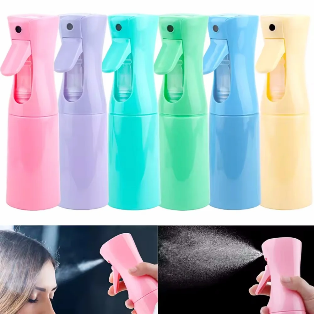 Botella pulverizadora portátil de 200ml, pulverizador de agua de niebla ultrafina continuo recargable, atomizador de alta presión para limpieza de peinado