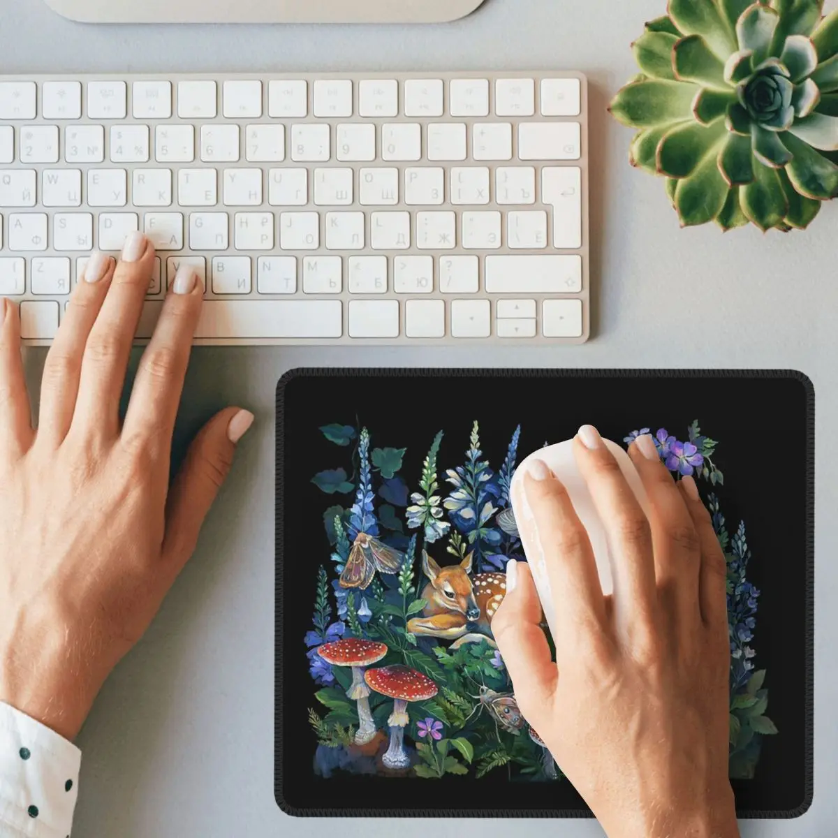 مسحور الغابات ماوس الوسادة الكمبيوتر لوحة المفاتيح الماوس حصيرة ألعاب الكمبيوتر حصيرة مكتب الجدول الحصير #2