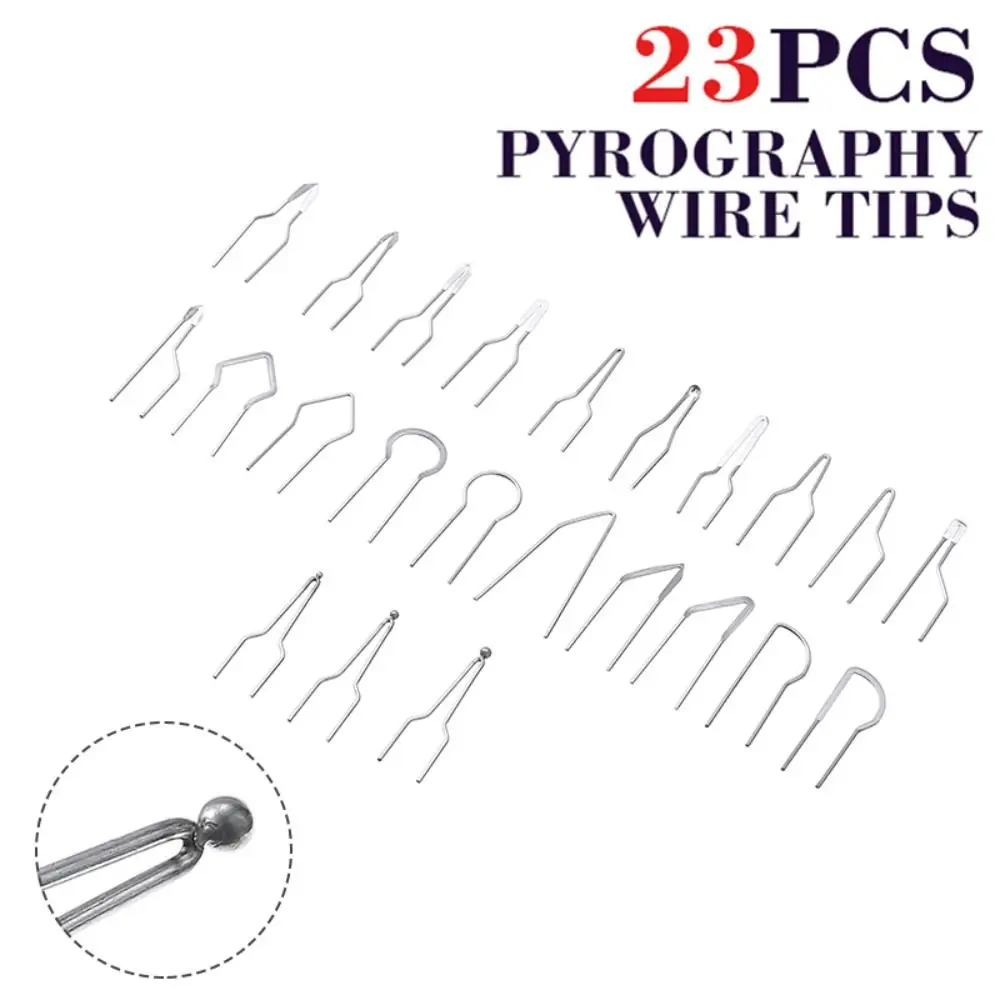 الحرفية الحرارة الداخلية قابل للتعديل درجة الحرارة لحام نصائح حرق الخشب القلم بيروغرافيا سلك نصائح بيروغرافيا بمناسبة الاستنسل #5