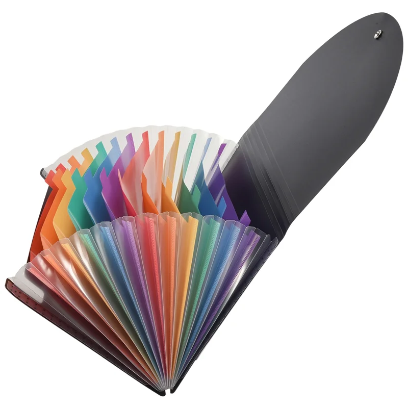 Organisateur de documents, dossier extensible à 13 poches avec sac en filet et étiquette colorée, organisateur de reçus de factures mensuelles 13 format A4