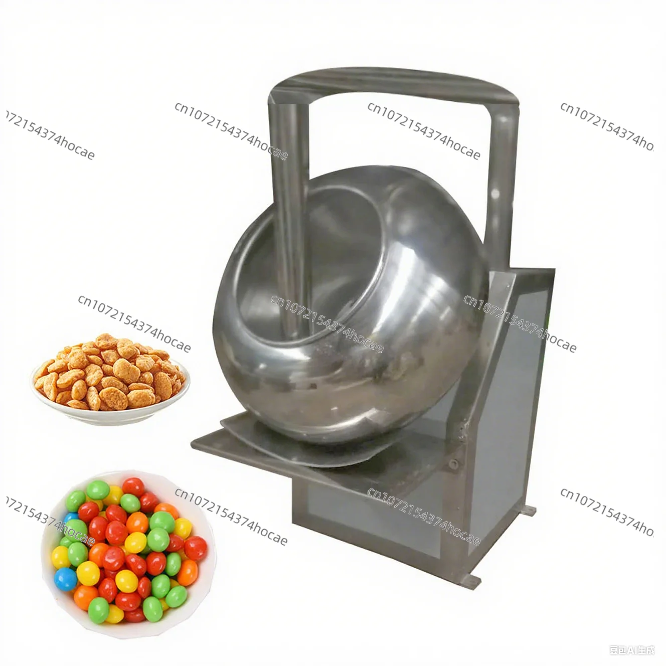 Drum Coating Pan Machine Sugar Snack Seeds Nuts Coating Drum