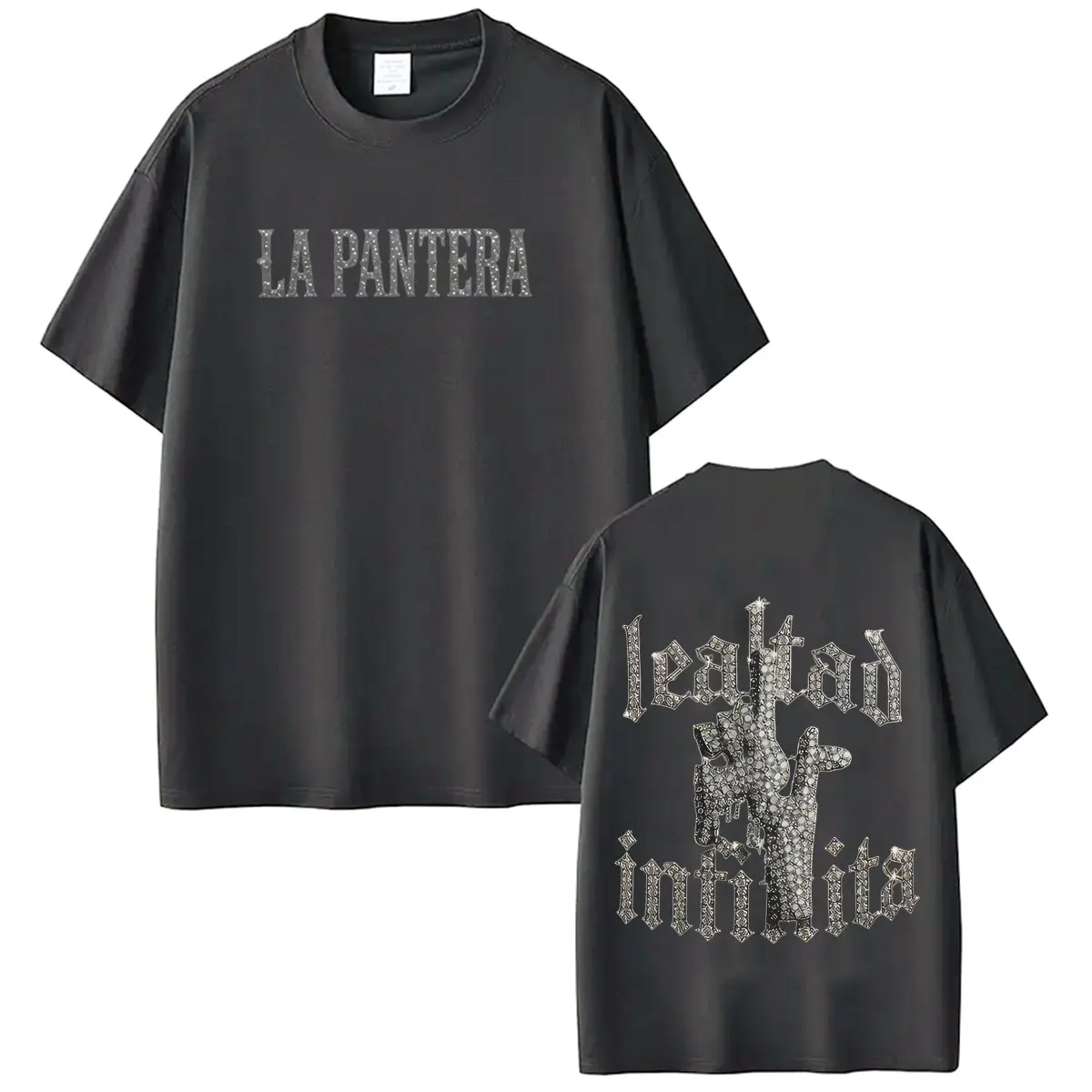 Singer La Pantera Fashion Print T Shirts Men Women Hip Hop T-shirt Short-sleeved Cotton Casual Oversized T Shirt Streetwear