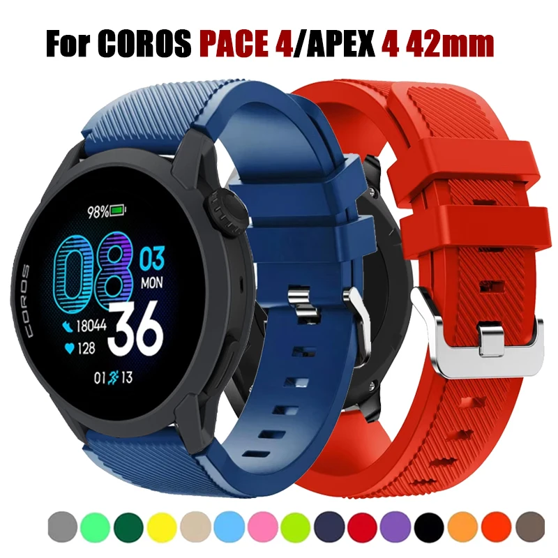 22mm Silicone Strap For COROS PACE 4 3 Soft Comfortable Wristband For COROS APEX 4 42mm APEX 2 Pro APEX 46mm APEX Pro Watchbands