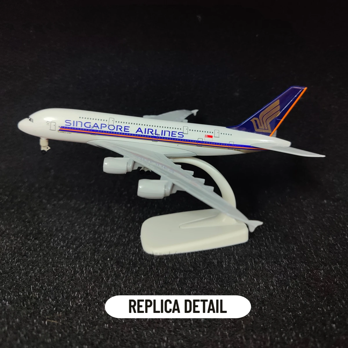 Scale 1:250 Metal Aircraft Replica,  Singapore A380 Airplane Aviation Model Office Home Decor Miniature Art Kid Fidget Boy Toy