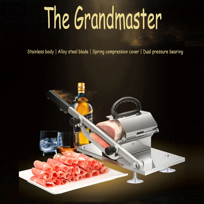Affettatrice per carne, affettatrice per carne congelata per uso domestico, affettatrice per rotolo di montone e manzo