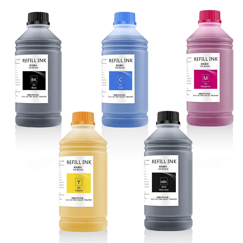 1000ml Pigment Ink For Canon 120 320 PFI107 for Canon TM-200 205 300 305 GP-200 GP-300 Printer Refill Ink Free Shipping 5 Colors