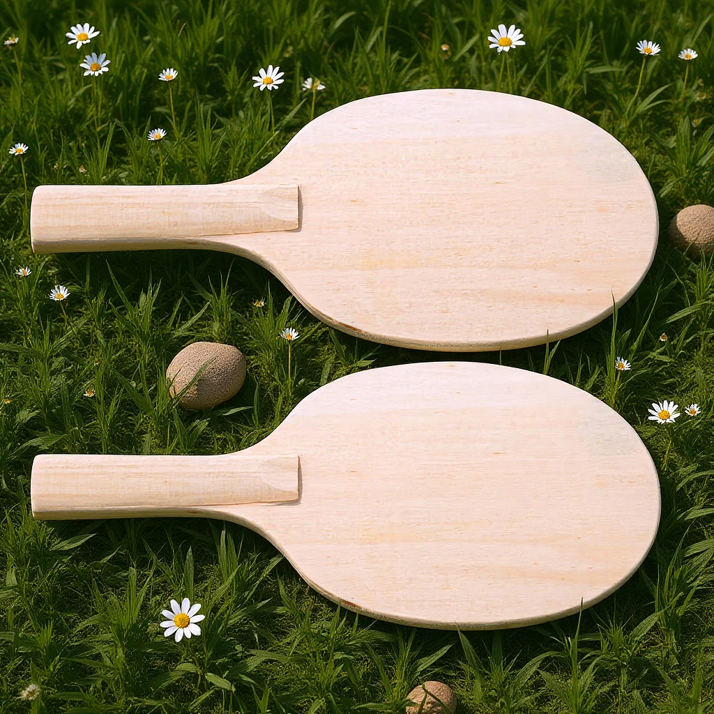 قطعتان من مضرب تنس الطاولة DIY جهاز تمرين تدريب مجداف خشبي غير مكتمل لتطوير الرياضة الداخلية والخارجية #1