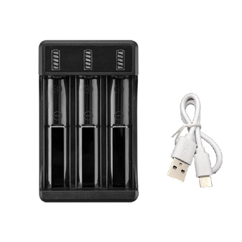 18650 Fast Charger With Type-C Cable 4.2V Lithium Battery Intelligent Charger For 14500 26650 18650 Battery