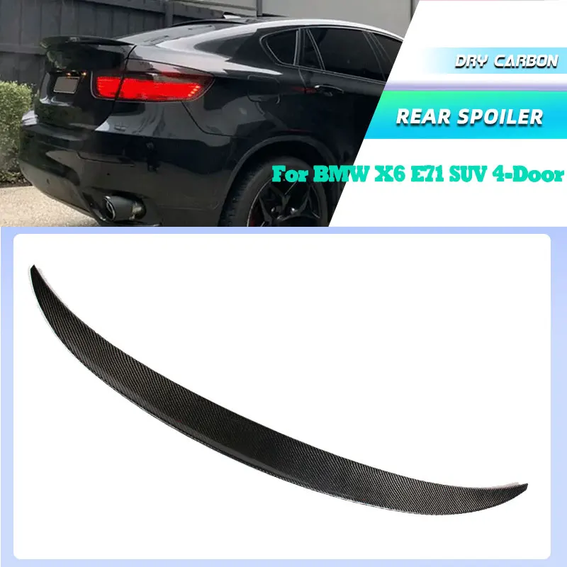 

Full Carbon Fiber Car Rear Trunk Spoiler Wings for BMW X6 E71 SUV 4-Door 2008-2014 Rear Spoiler Boot Lid Wing Lip Body Kit