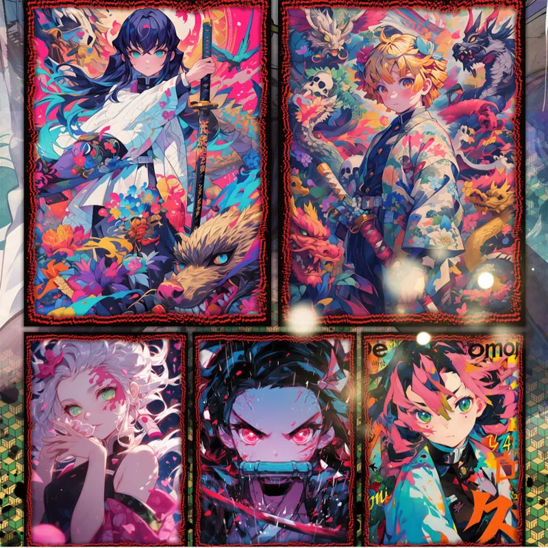 2024 Newest Case Wholesale B5 Size Demon Slayer Shinobu Japanese Anime Trading Mitsuri Tanjiro CCG TCG Hobbies Gift