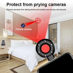 Infrared Detector Anti-Peeping Camera Travel Mini Portable Anti-invisible Camera Scanner Detects Hidden Cameras With LED Light
