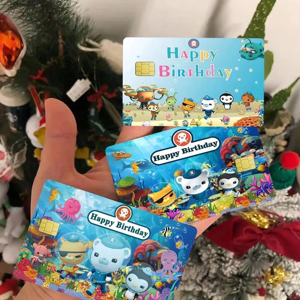 The O-Octonauts Game Film Cover Sticker Case for Small Chip Credit Debit Card Front Side