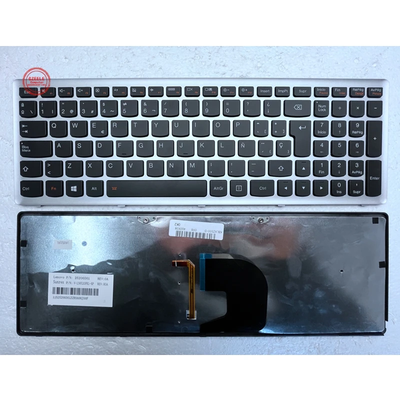 US/FR/TI/RU/SP NOWA klawiatura do laptopa Lenovo Ideapad Z500 Z500A Z500G P500 P500A srebrna ramka